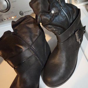 Black Moto Boots Size 10